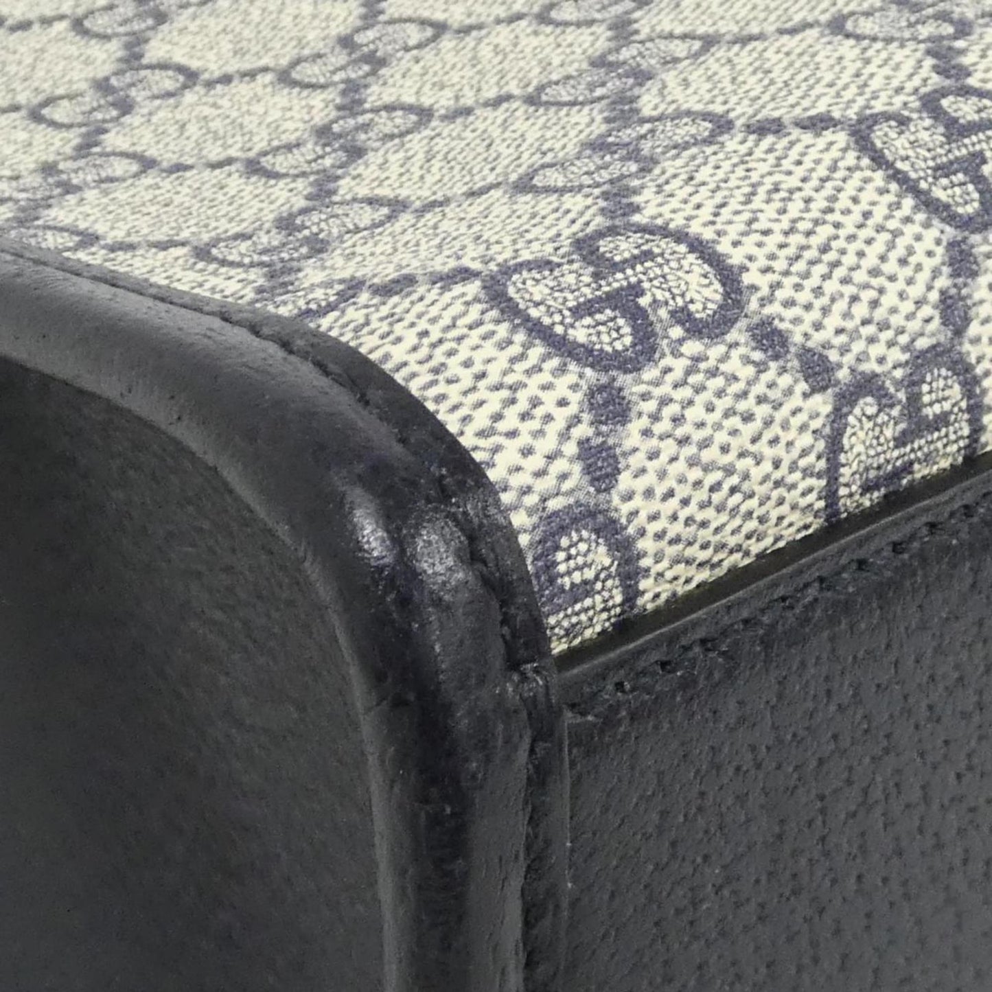 Gucci Beige Blue Gg Supreme Leather Handbag