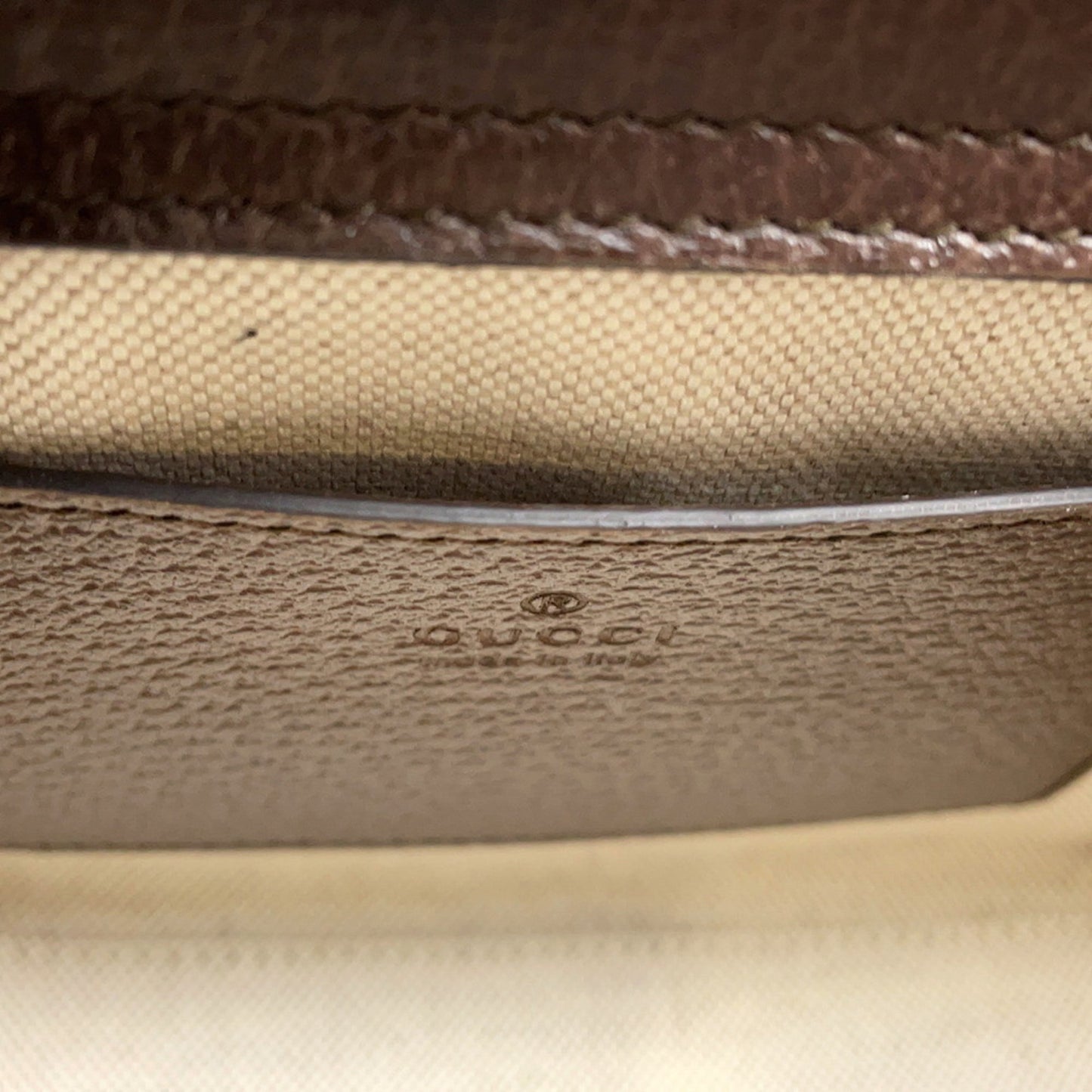 Gucci Beige Brown Gg Canvas Leather Handbag