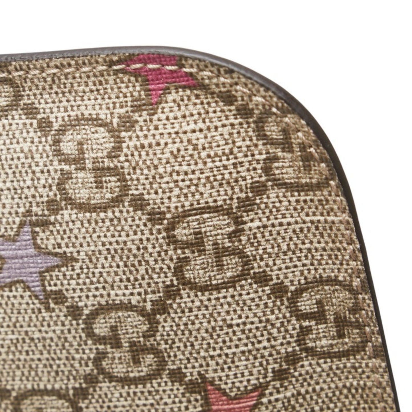 Gucci Beige Pink Pvc Leather Pouch