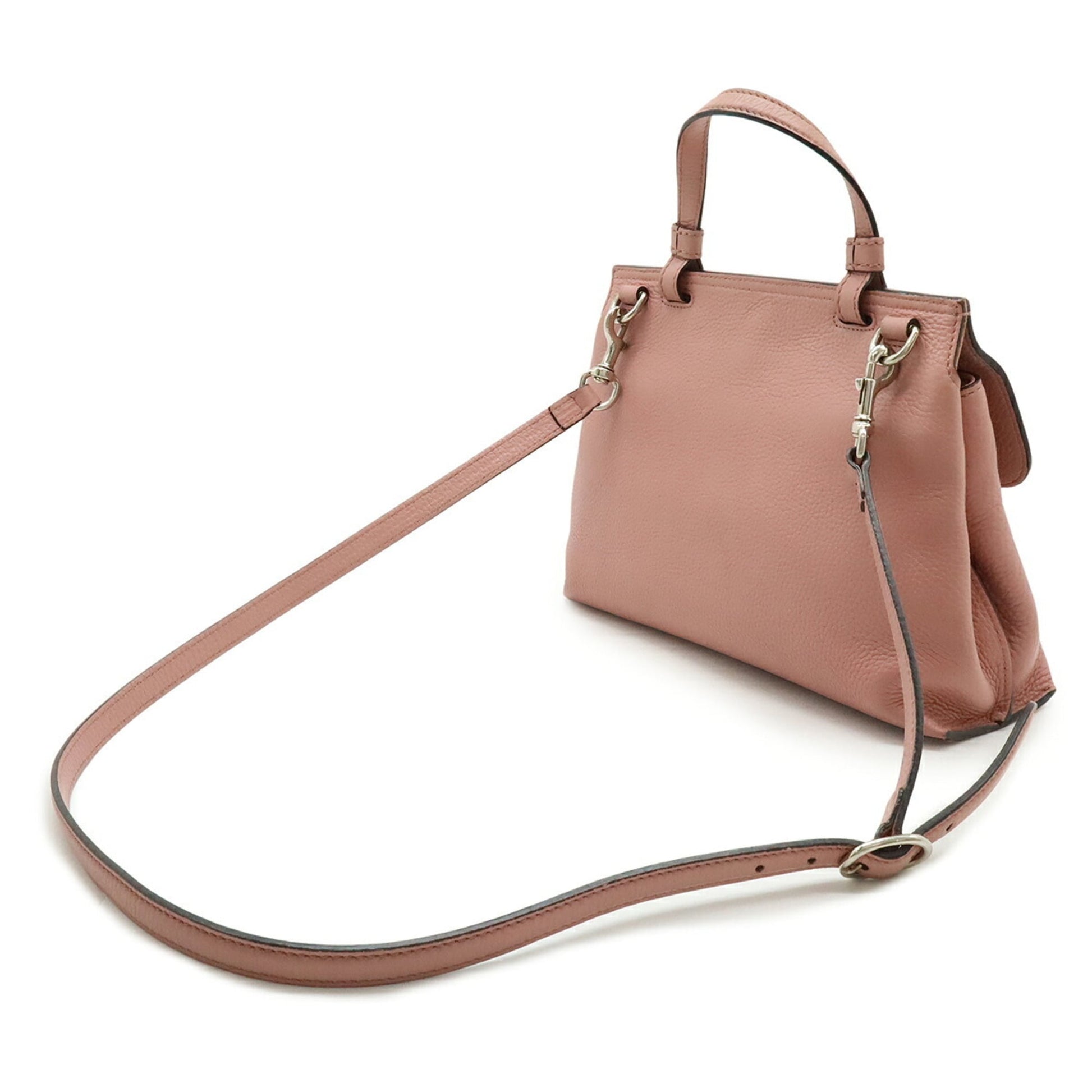 Gucci Pink Bamboo Leather Handbag Shoulder Bag