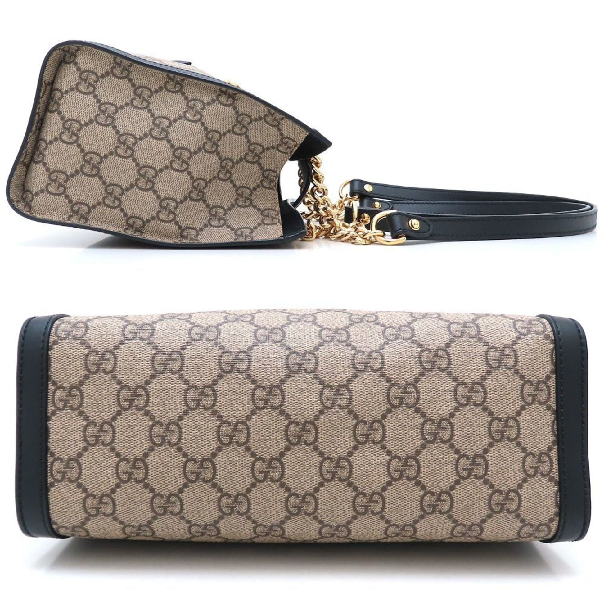 Gucci Brown Gg Supreme Leather Shoulder Bag Tote Bag