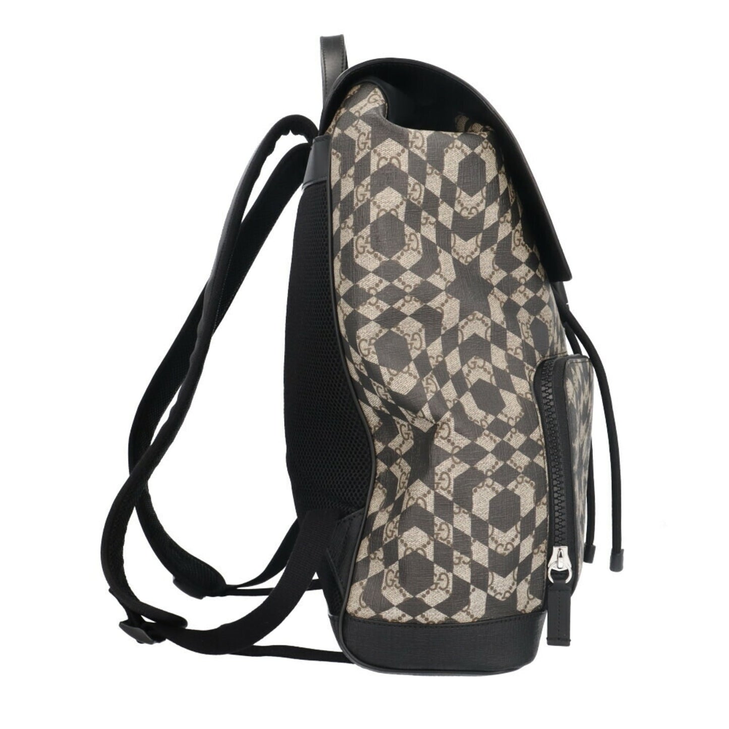 Gucci Black Brown Gg Supreme Canvas Backpack