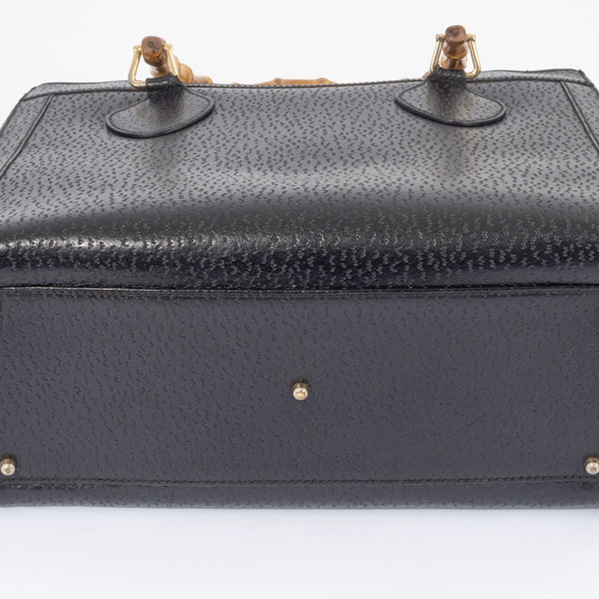 Gucci Black Leather Tote Bag