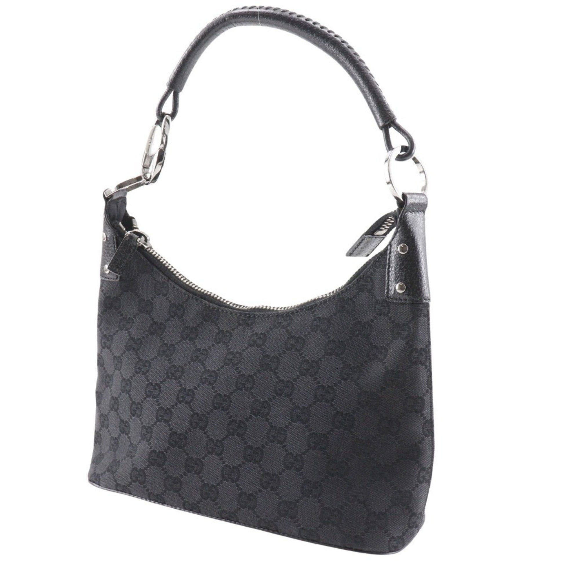 Gucci Gg Canvas Black Gg Canvas Shoulder Bag