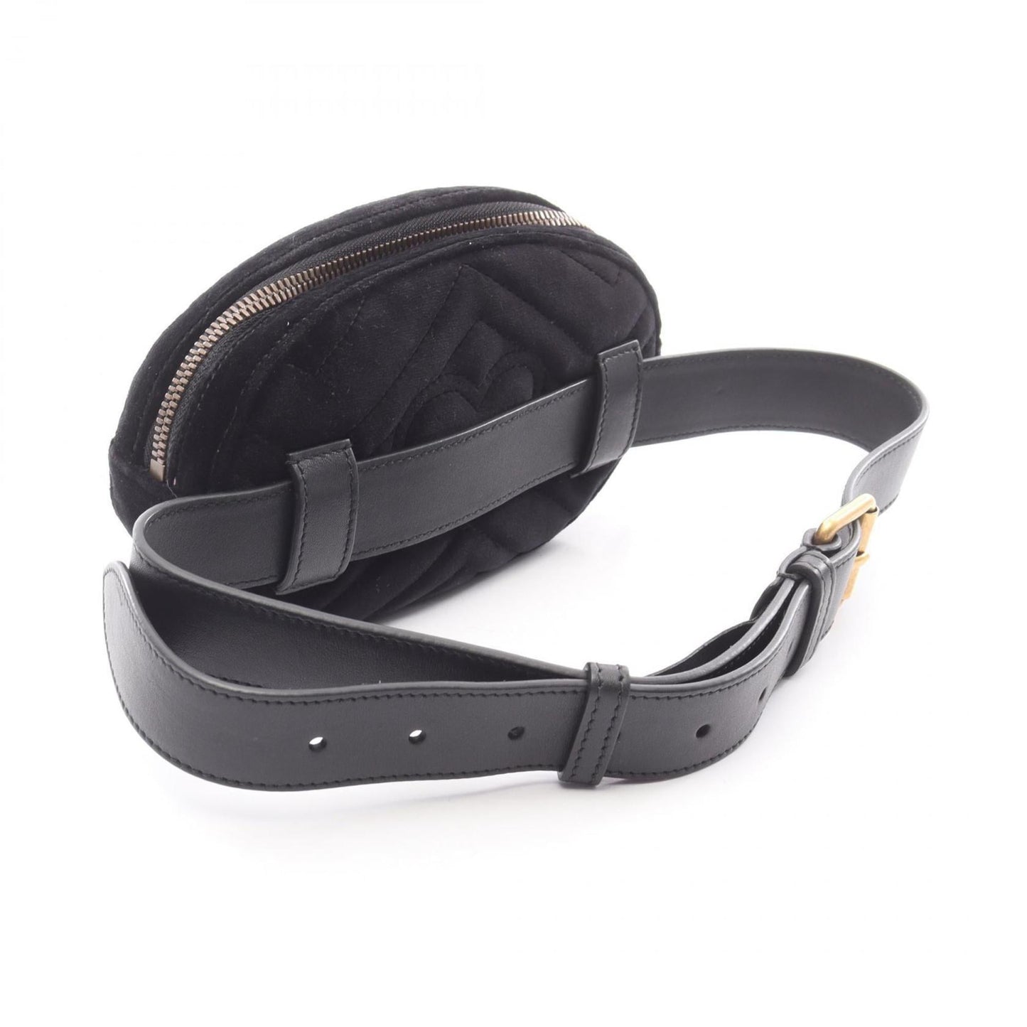 Gucci Black Fabric Leather Fanny Pack