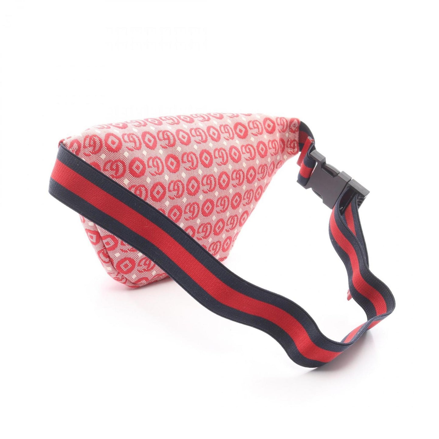 Gucci Red Color White Canvas Leather Fanny Pack