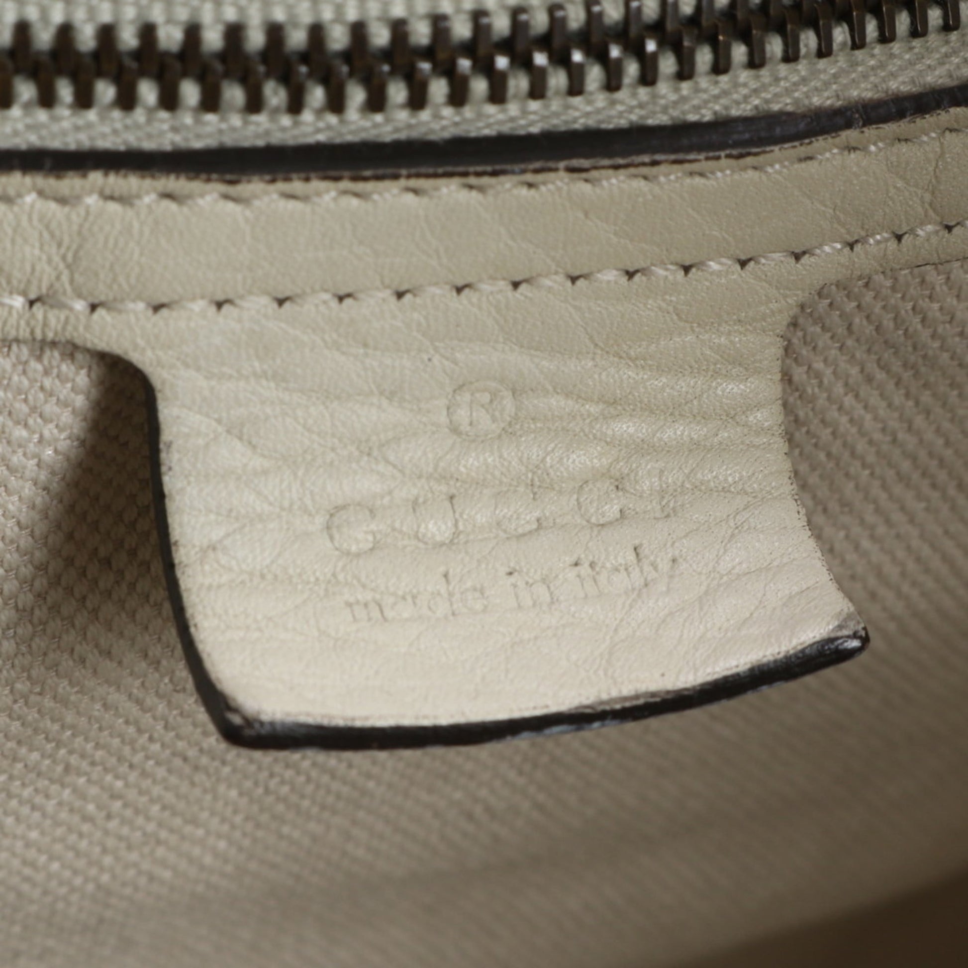 Gucci Ivory Leather Tote Bag