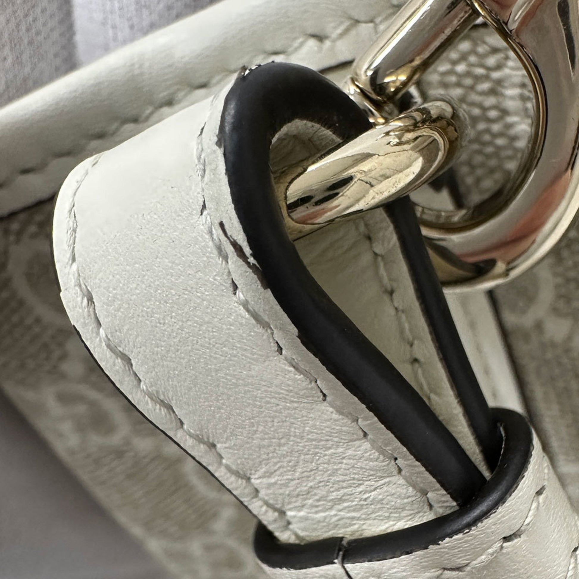 Gucci White Leather Handbag Shoulder Bag