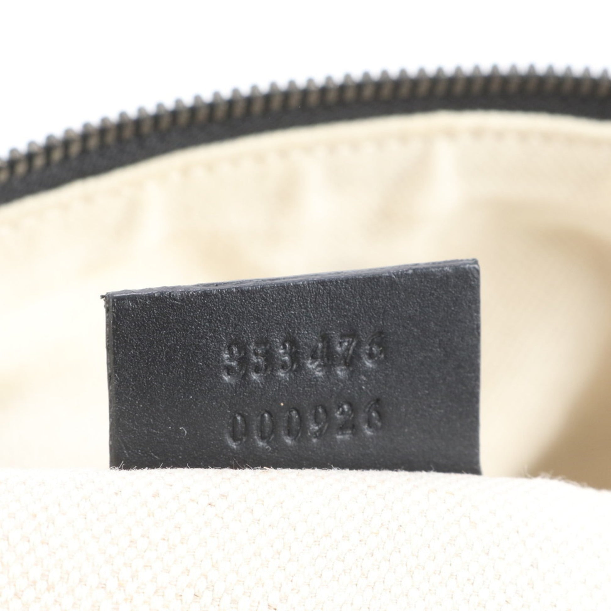 Gucci Black Leather Canvas Backpack Shoulder Bag