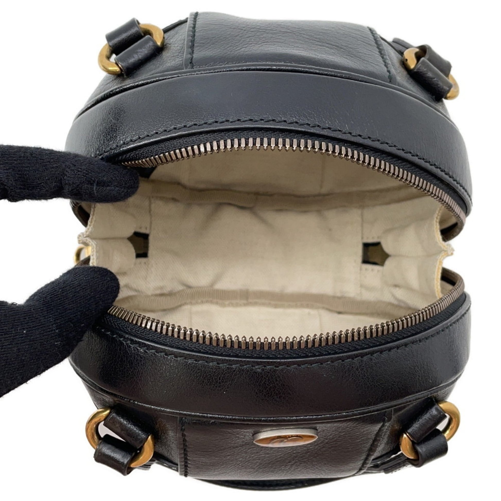 Gucci Black Leather Handbag Shoulder Bag