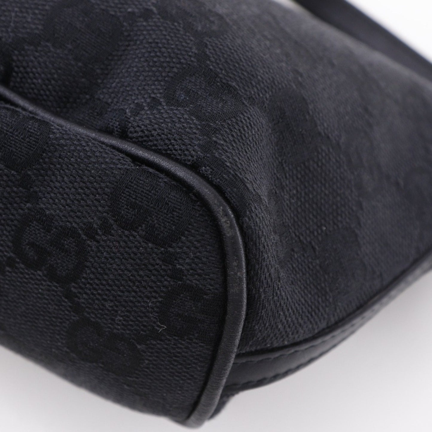 Gucci Black Gg Canvas Handbag