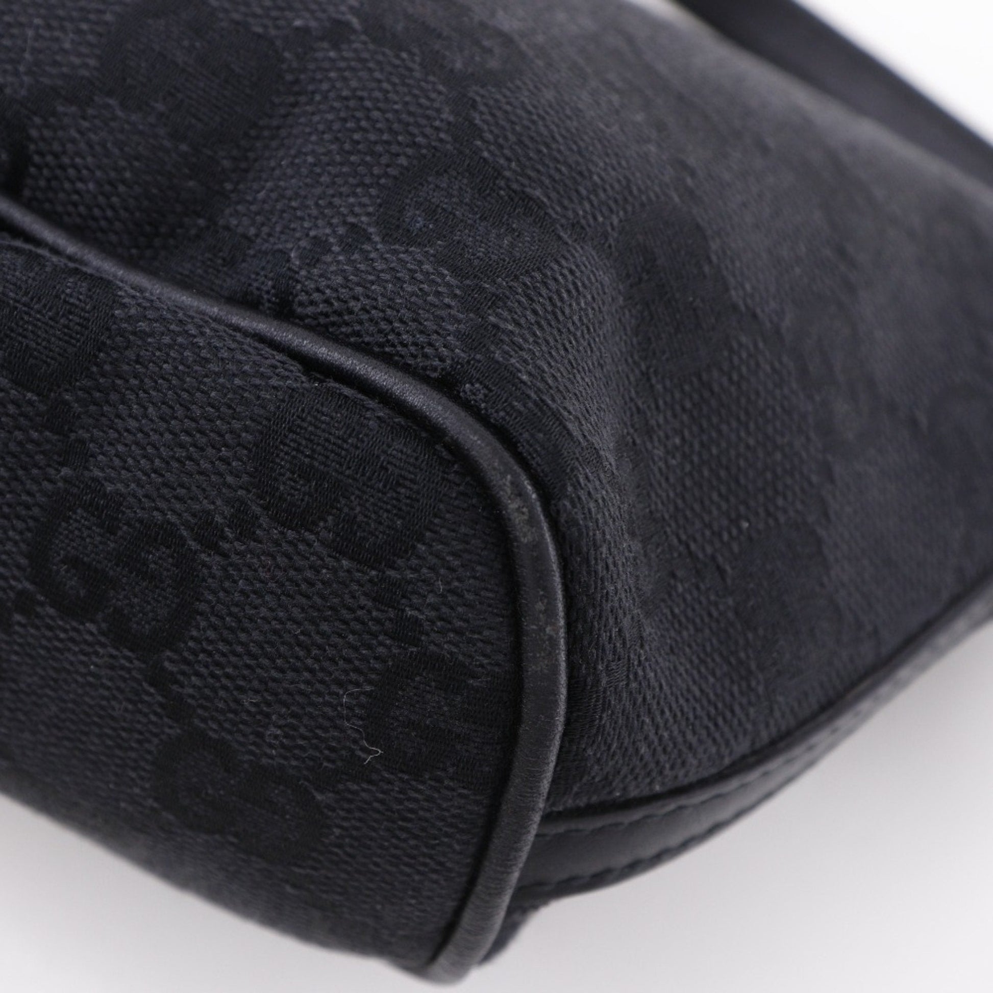Gucci Black Gg Canvas Handbag