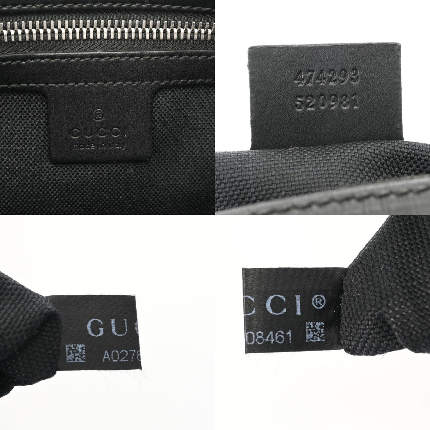 Gucci Black Gray Gg Supreme Canvas Sling Bag