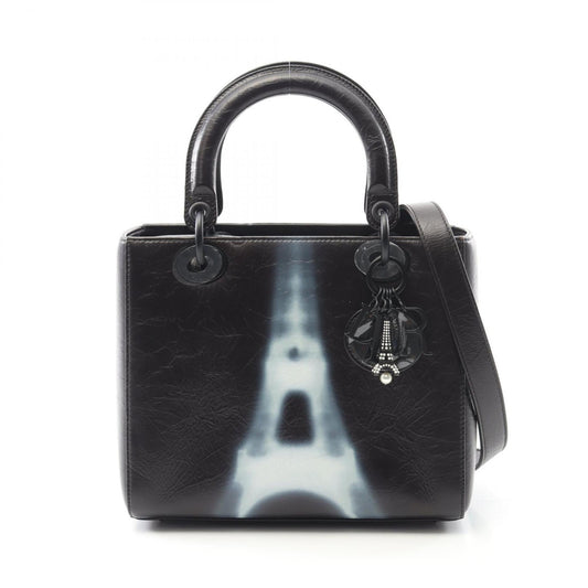 Dior Handbag Christian 6 Leather Black