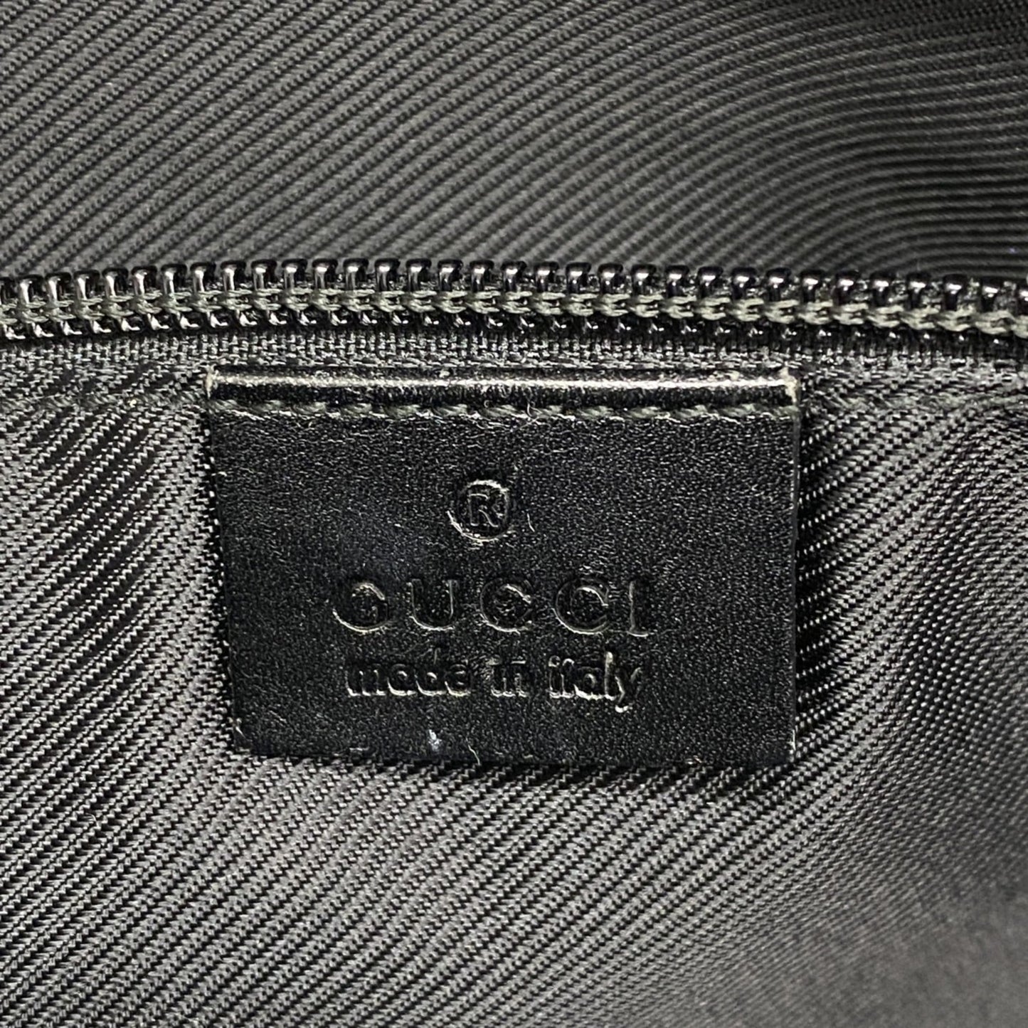 Gucci Beige Black Canvas Tote Bag
