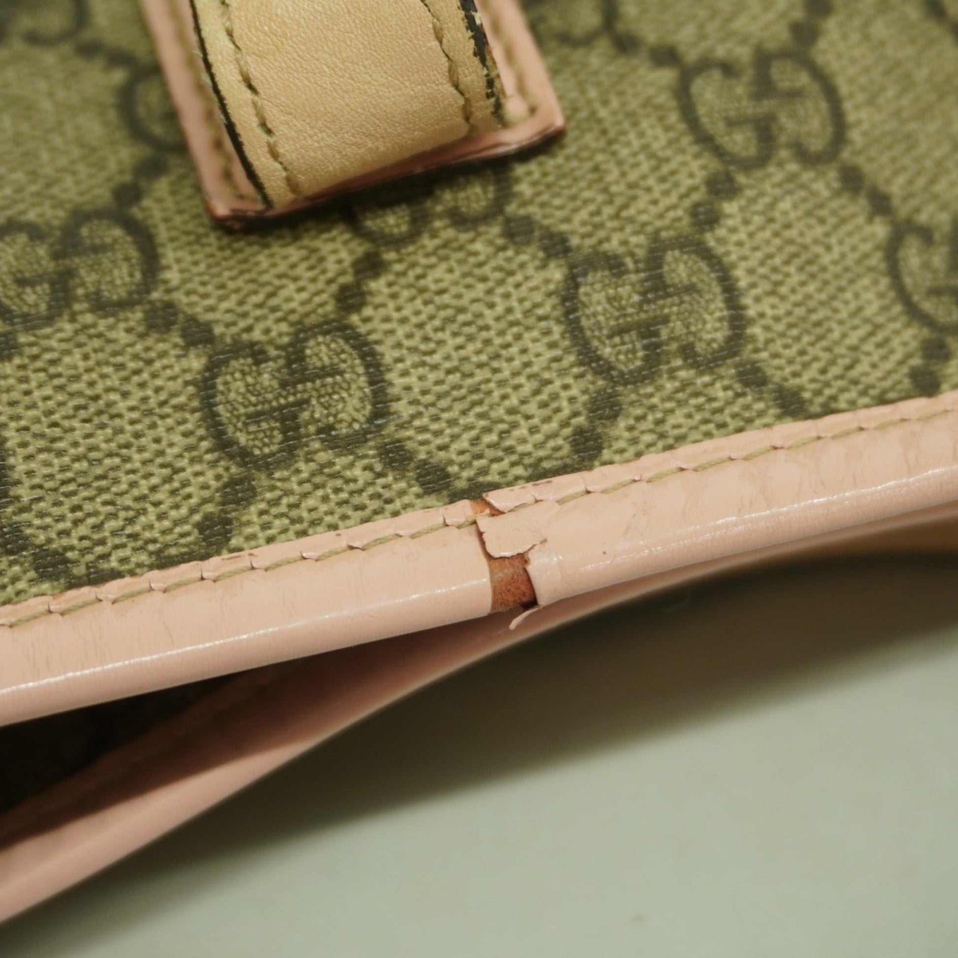 Gucci Brown Pink Pvc Tote Bag