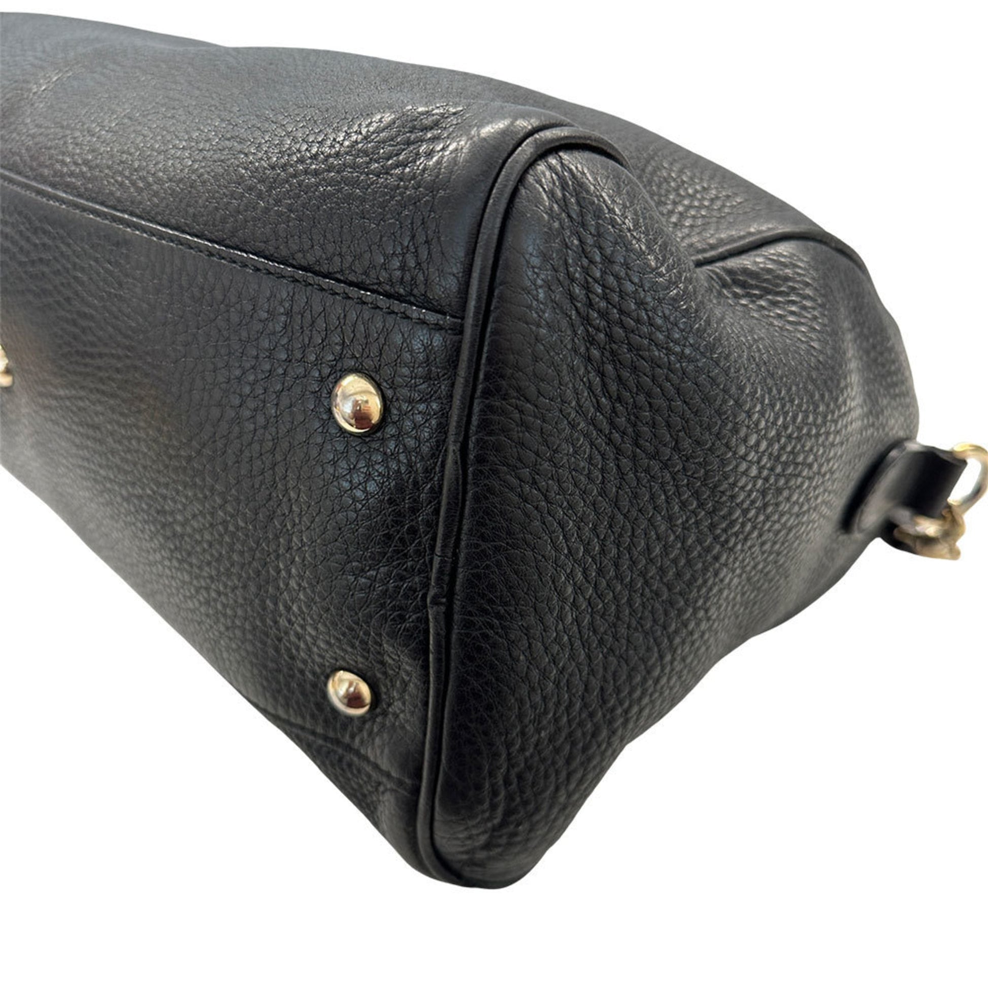 Gucci Black Leather Handbag Shoulder Bag