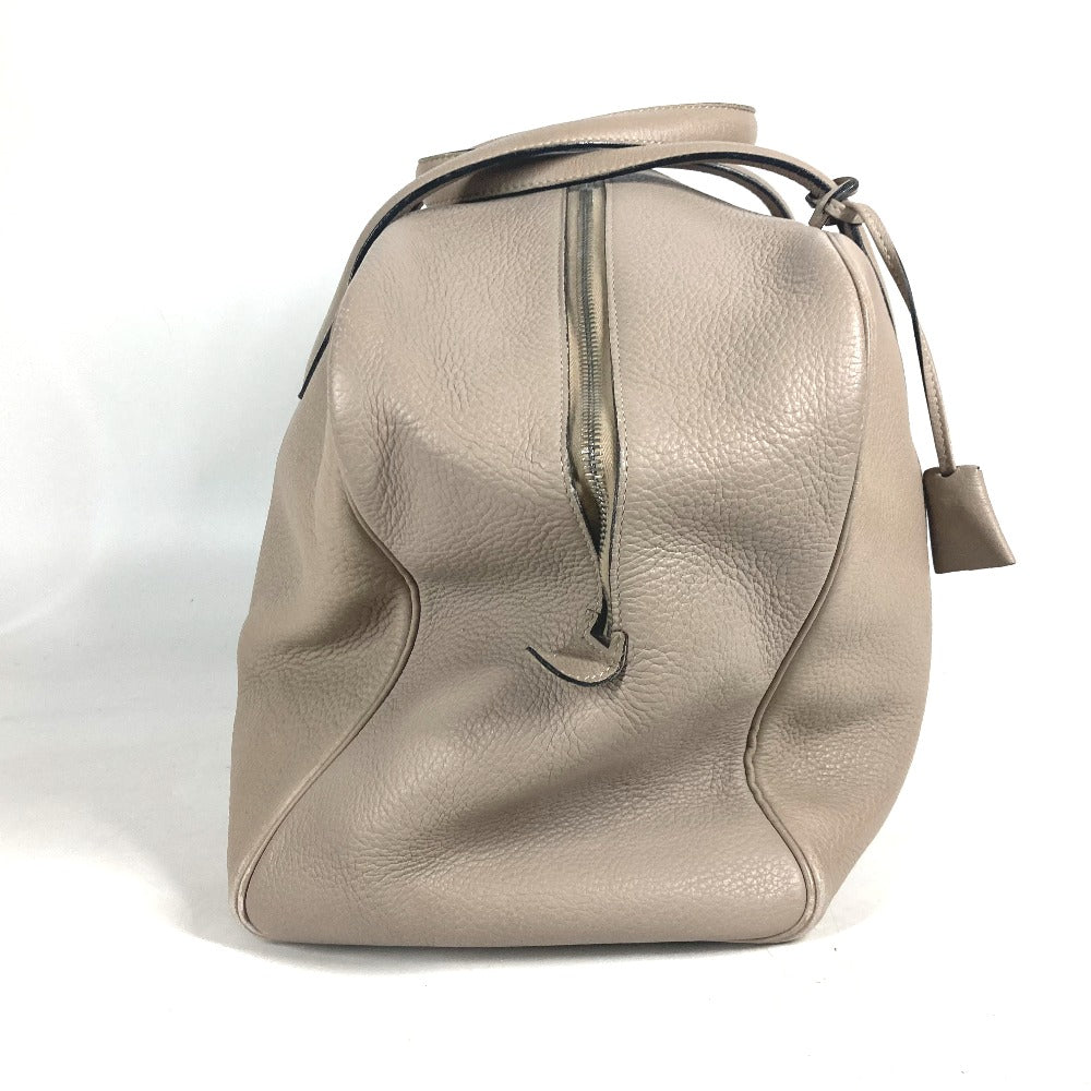 Boston Duffel Bag Taurillon Clemence Victoria Unisex(Unisex) Beige Travel Bag