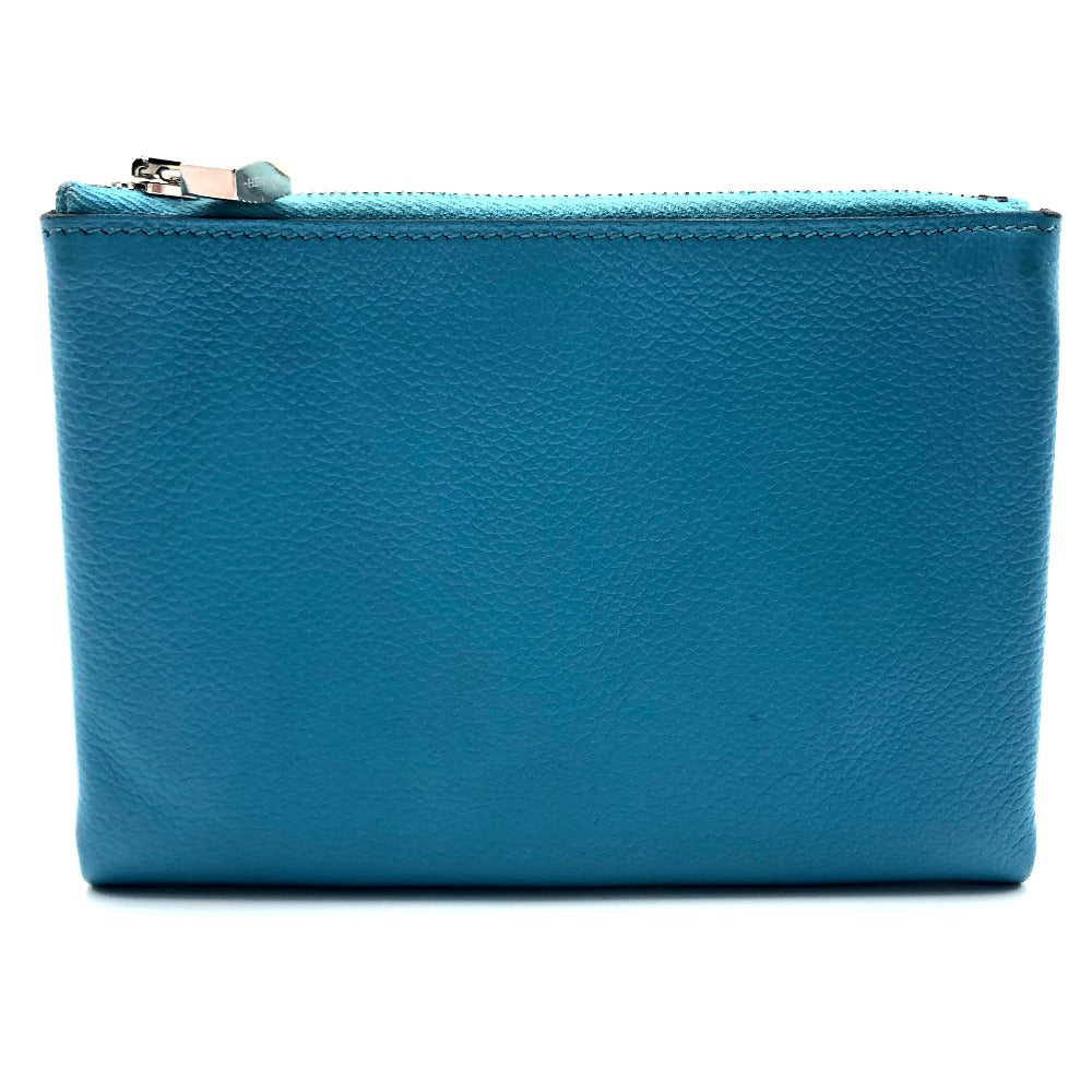 Pouch Flat Atou Pm Women Handbag Leather Blue Shoes