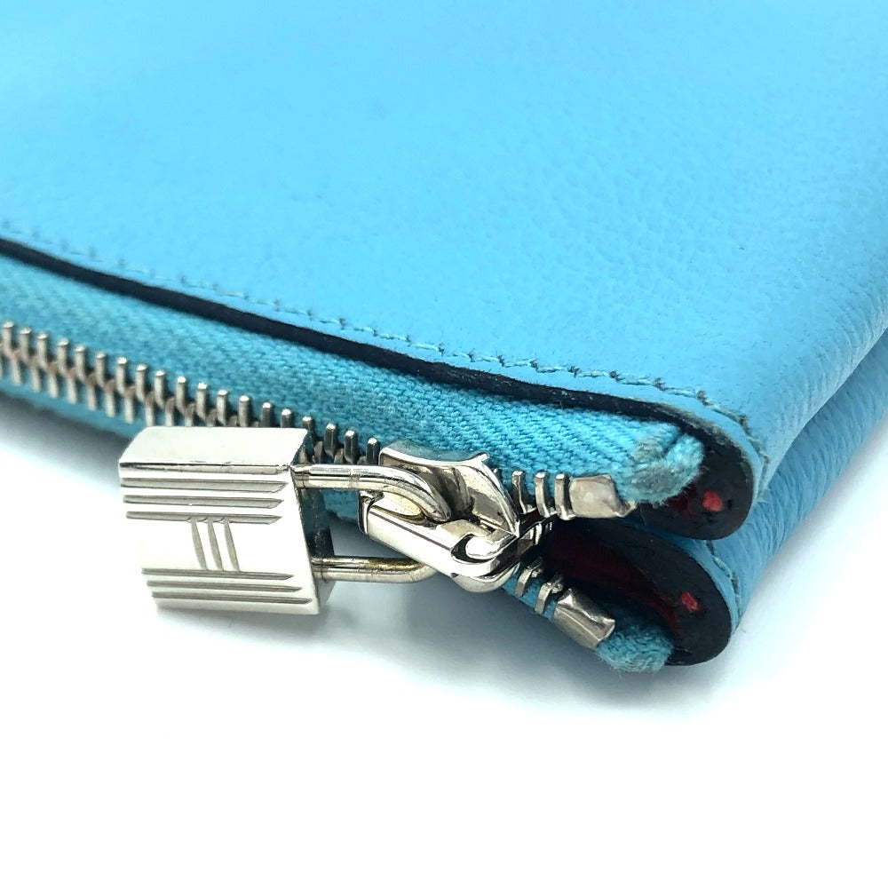 Pouch Flat Atou Pm Women Handbag Leather Blue Shoes