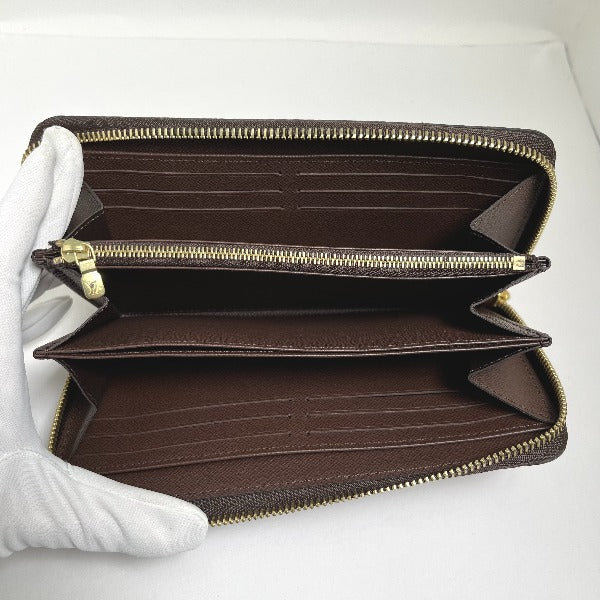 Louis Vuitton Long Purse N41661 Damier Zip Canvas Brown Wallet Case