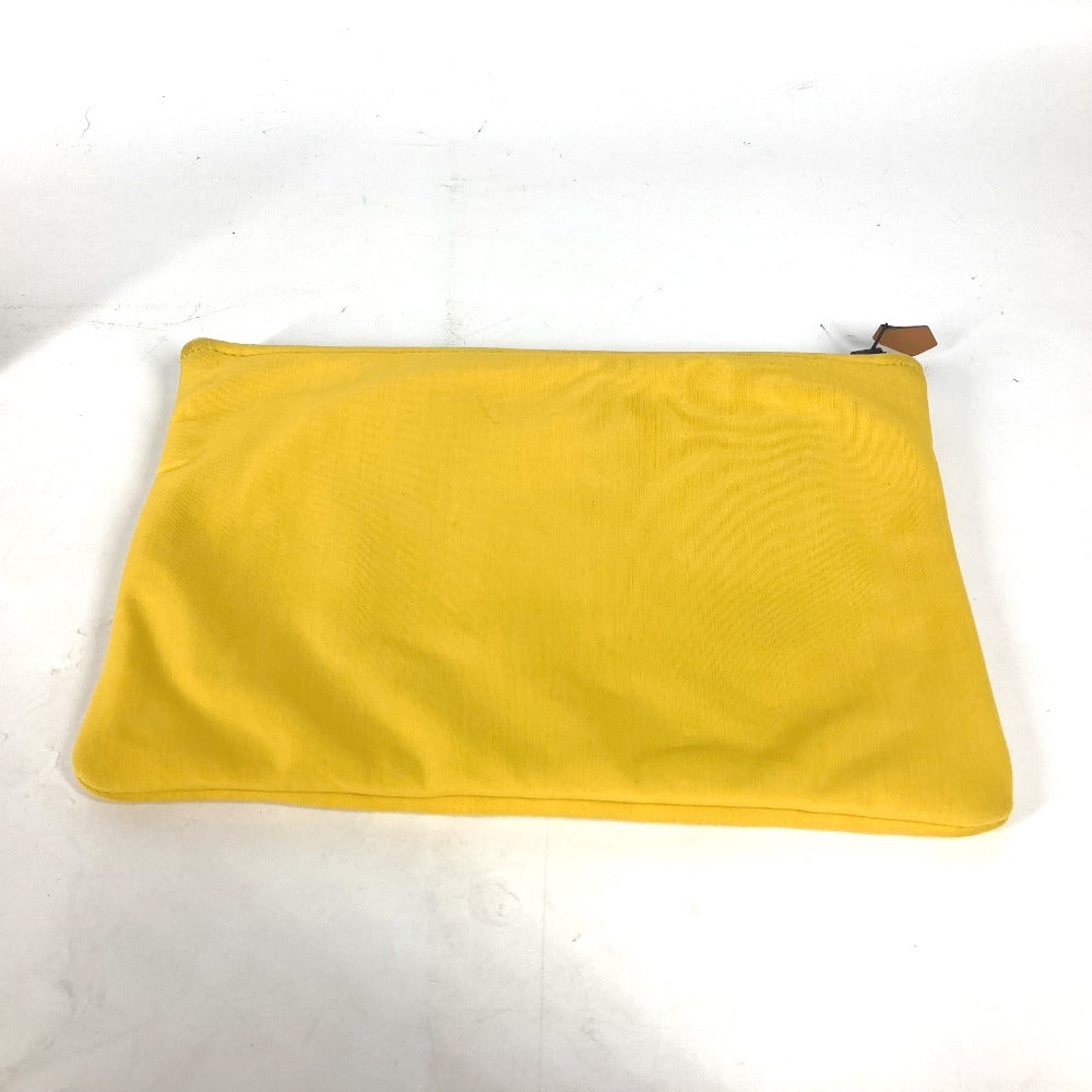 Hermes Clutch Bag Polyamide Neovan Mm Unisex Unisex Yellow