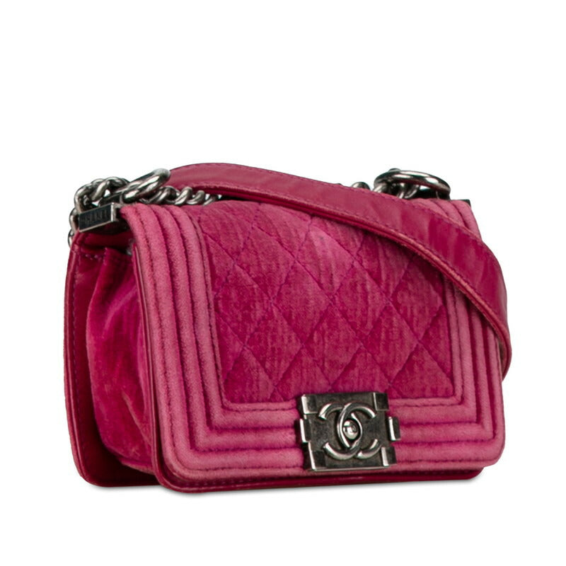 Chanel Boy Chanel Matelasse Velour Shoulder Bag