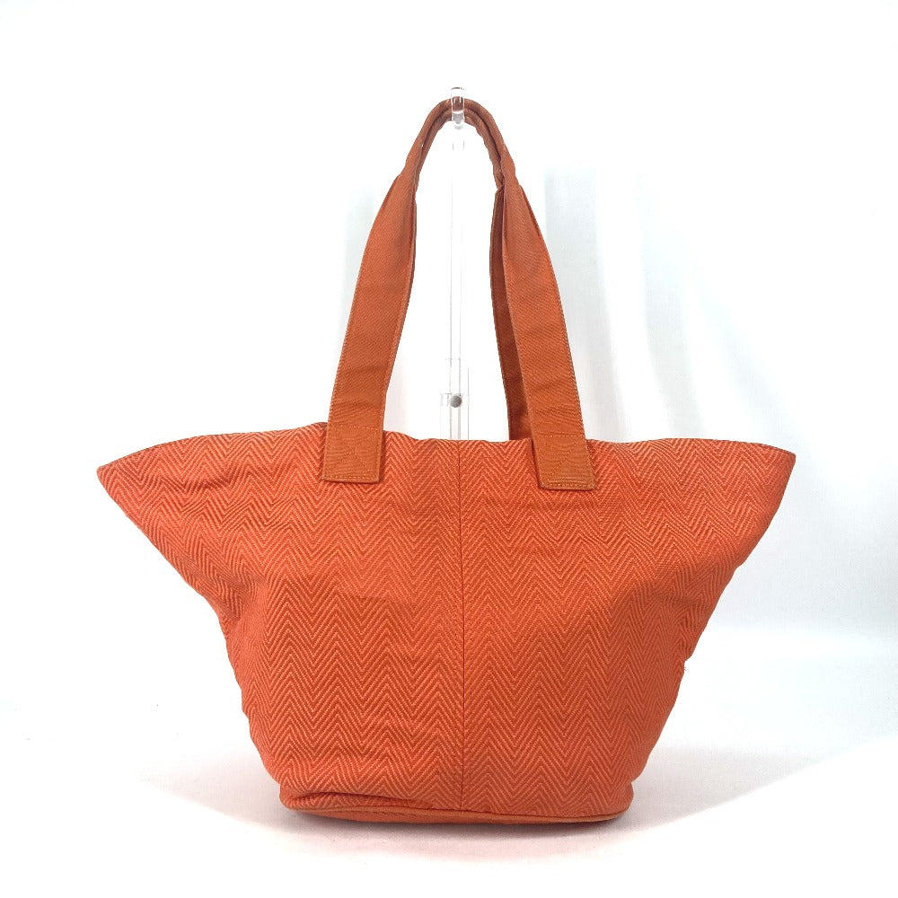 Hermes Shoulder Bag Shoulder Tote Bag Beach Bag Paniedo Canvas Orange