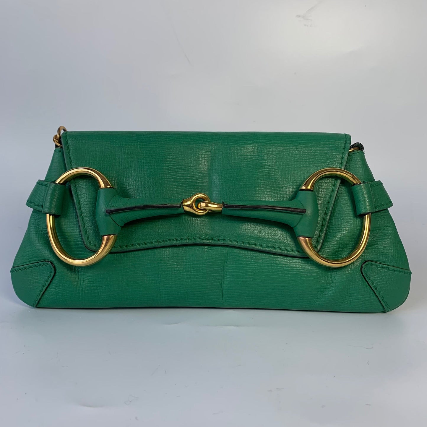 Gucci Horsebit Leather Green Small Chain Shoulder Bag