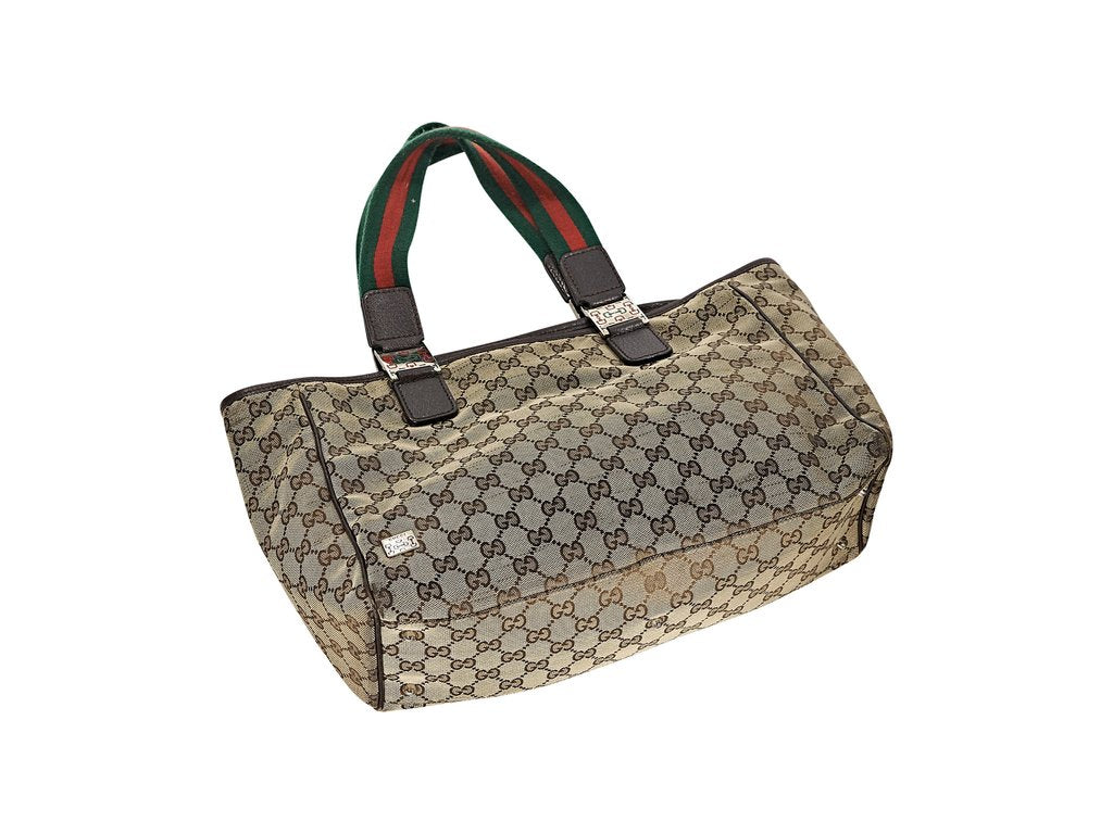 Brown Gucci Monogram Tote Bag