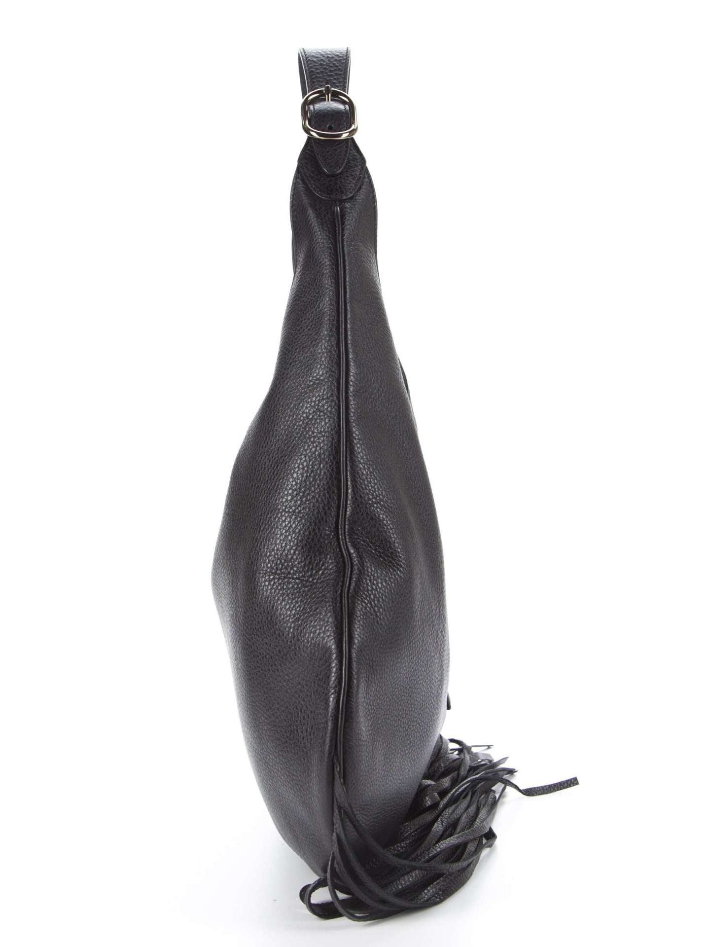 Gucci Black Leather Nouveau Fringe Jackie Hobo Bag