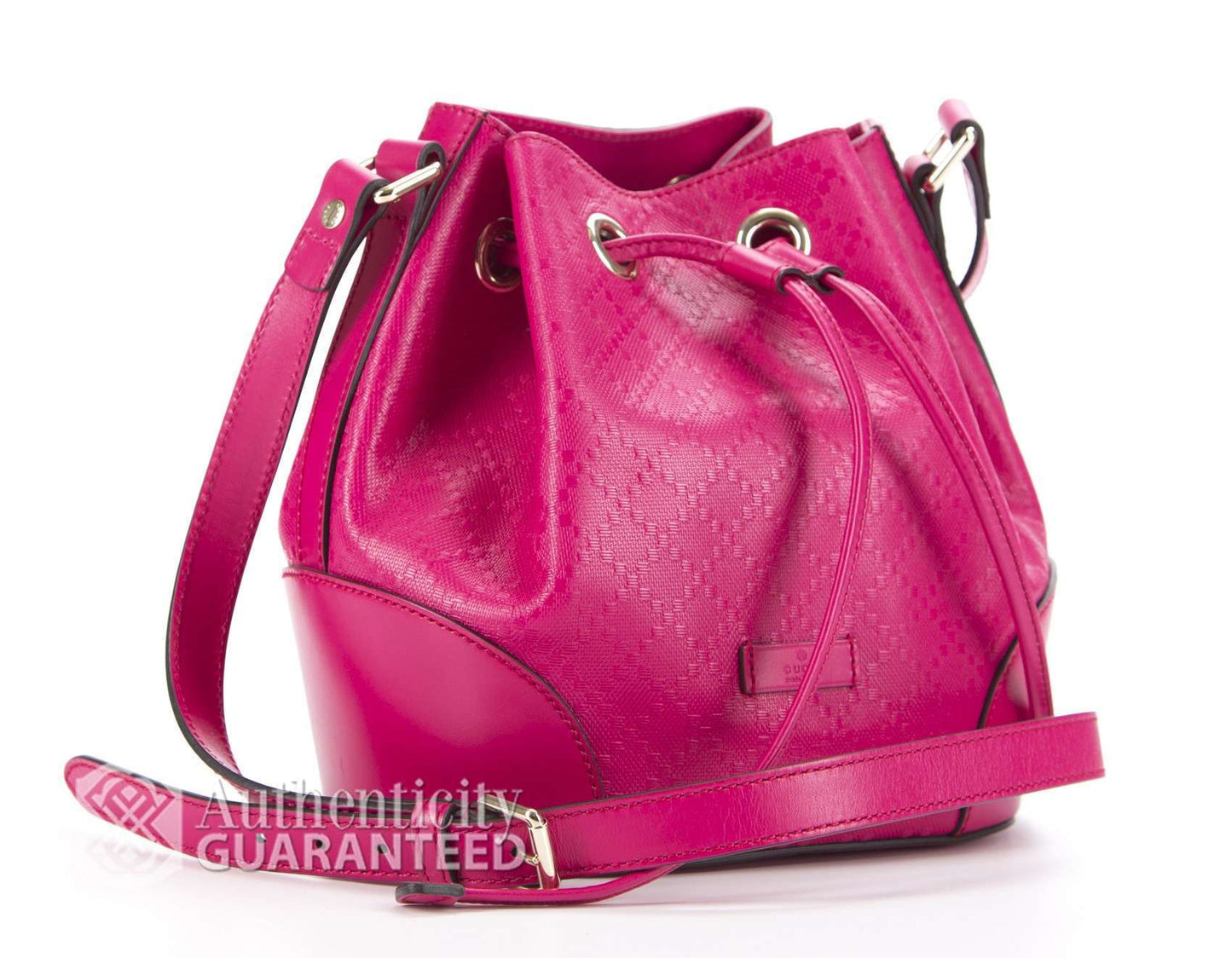 Gucci Raspberry Diamante Hilary Lux Bucket Bag