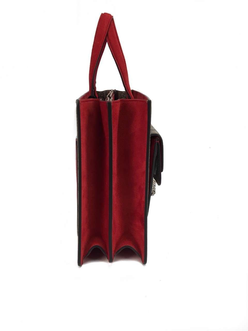 Gucci Beige Monogram Red Dionysus Supreme Shoulder Bag