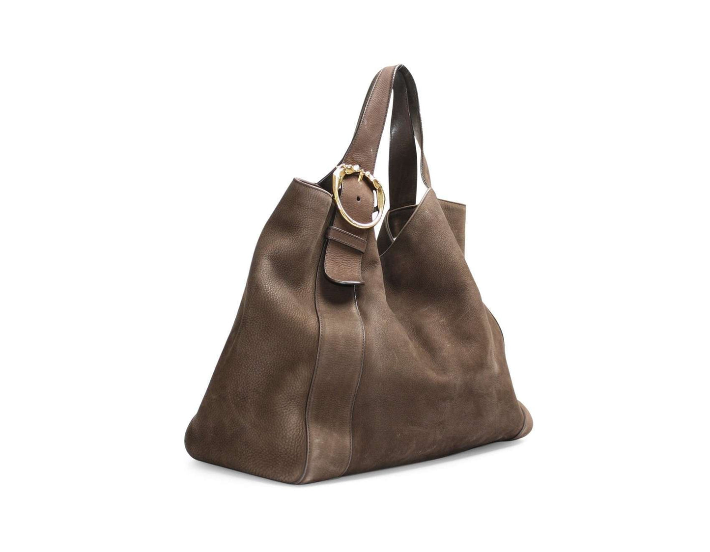 Gucci Chocolate Nubuck Dionysus Ring Stirrup Hobo