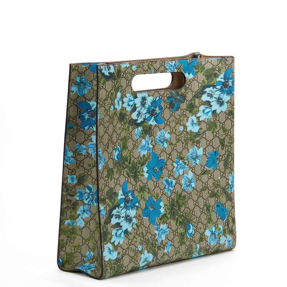 GUCCI - GG SUPREME CANVAS XL FLORAL PRINT TOTE 2016