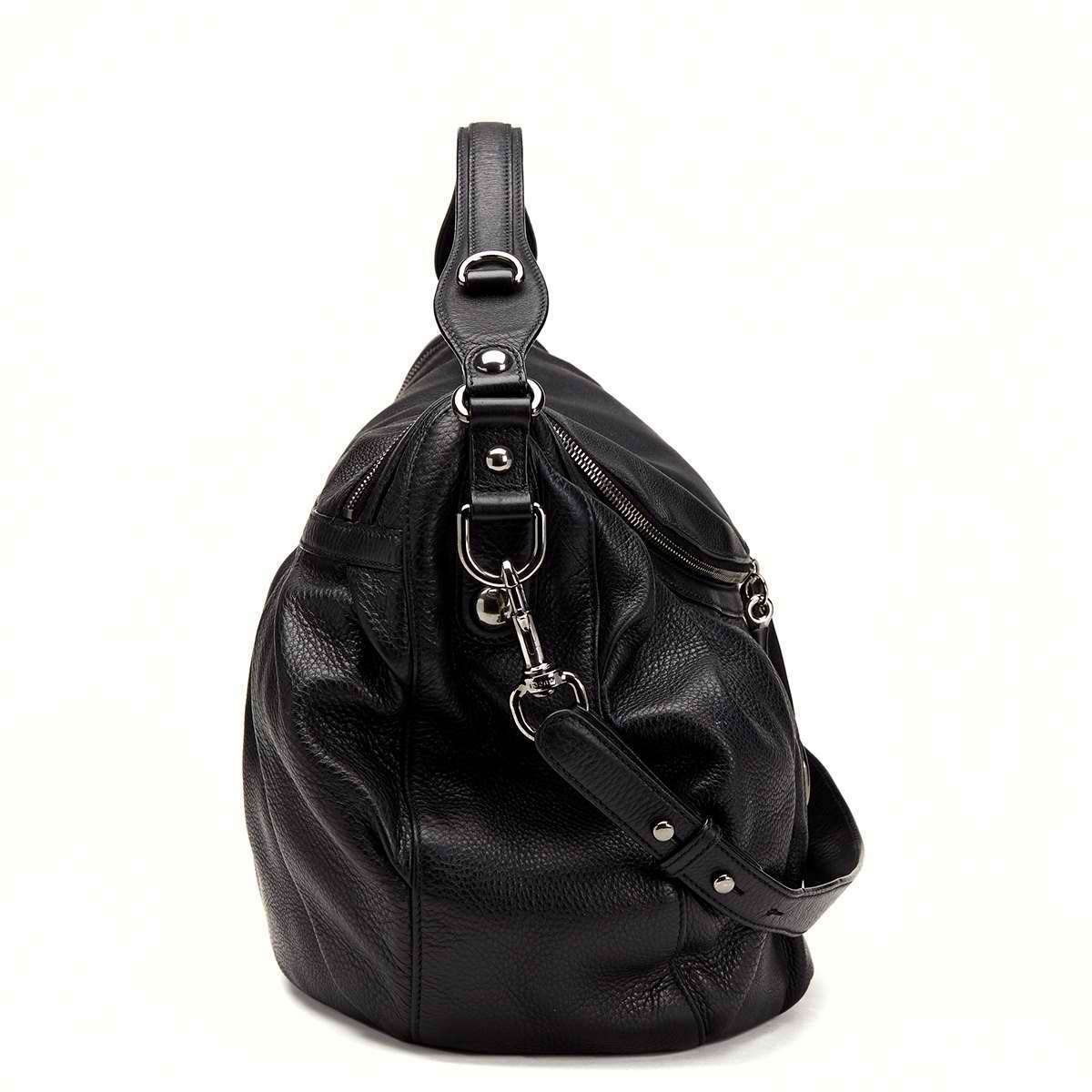 GUCCI - BLACK PEBBLED LEATHER MEDIUM ICON BIT 2012