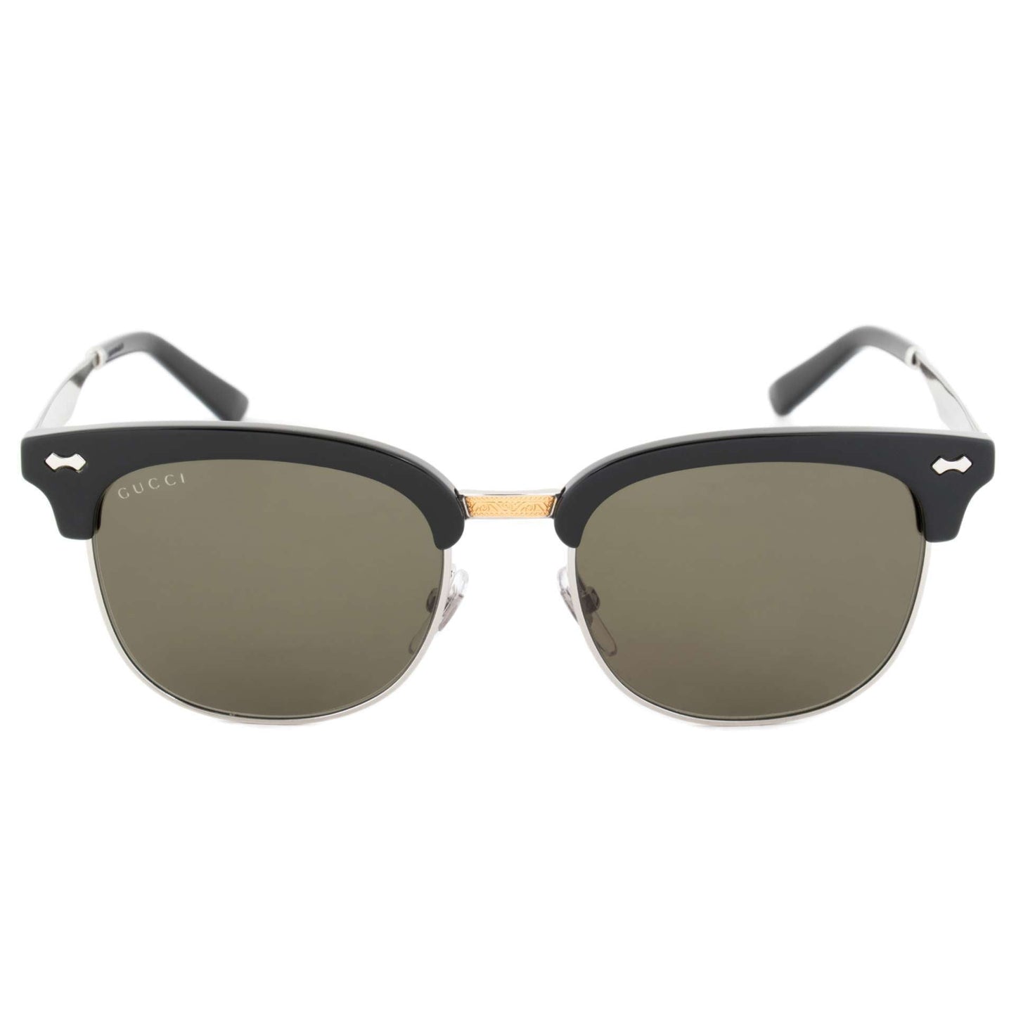 Gucci GG 2273/S CSA/1E Sunglasses | Black/Palladium Frame | Green Lenses