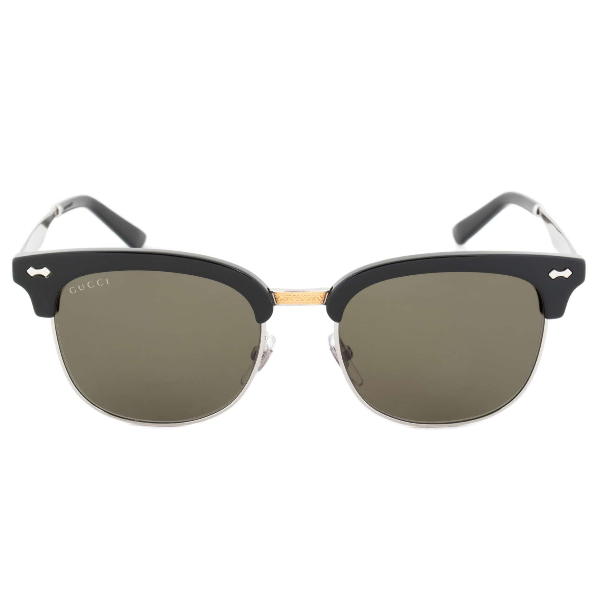 Gucci GG 2273/S CSA/1E Sunglasses | Black/Palladium Frame | Green Lenses