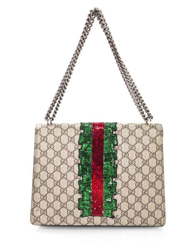 Gucci Dionysus GG Supreme Lips Embroidered Bag