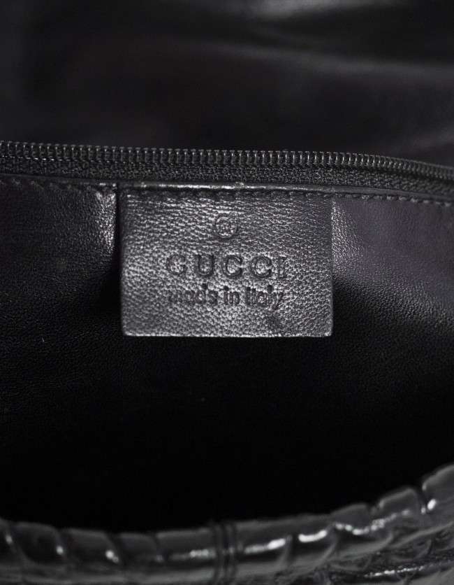 Gucci Black Crocodile Tote