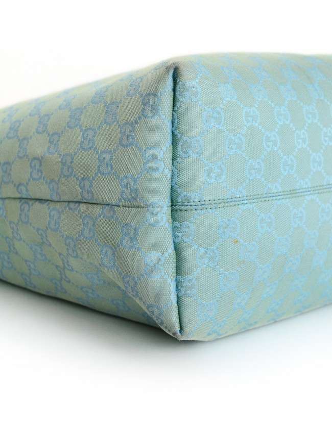 Gucci Blue Monogram XL Canvas Tote/Diaper Bag