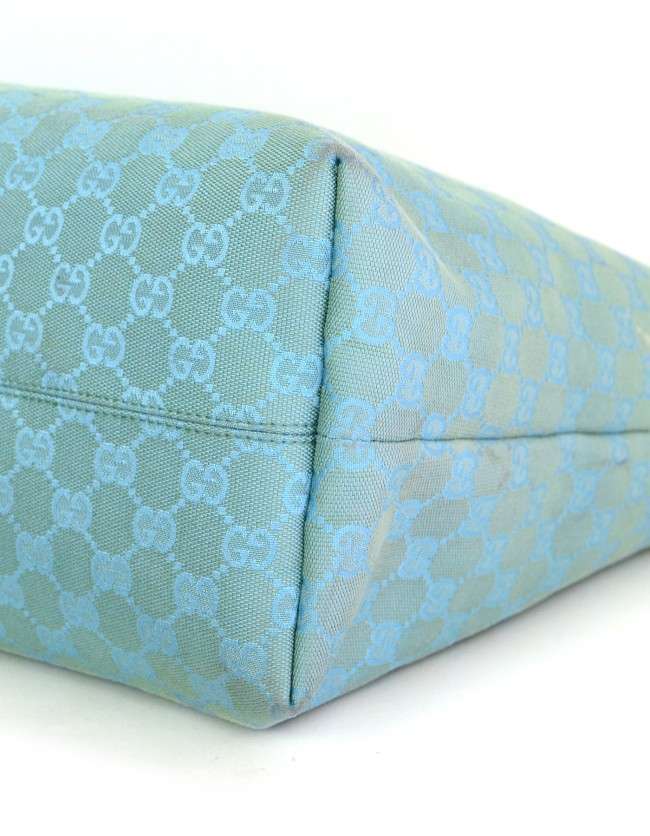 Gucci Blue Monogram XL Canvas Tote/Diaper Bag