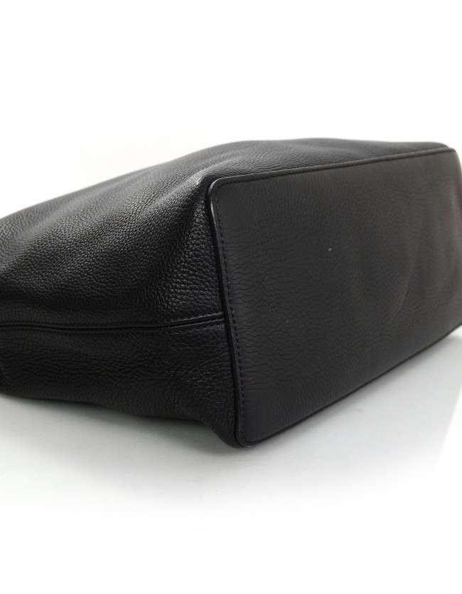 Gucci Black Leather Soho Hobo Crossbody Bag