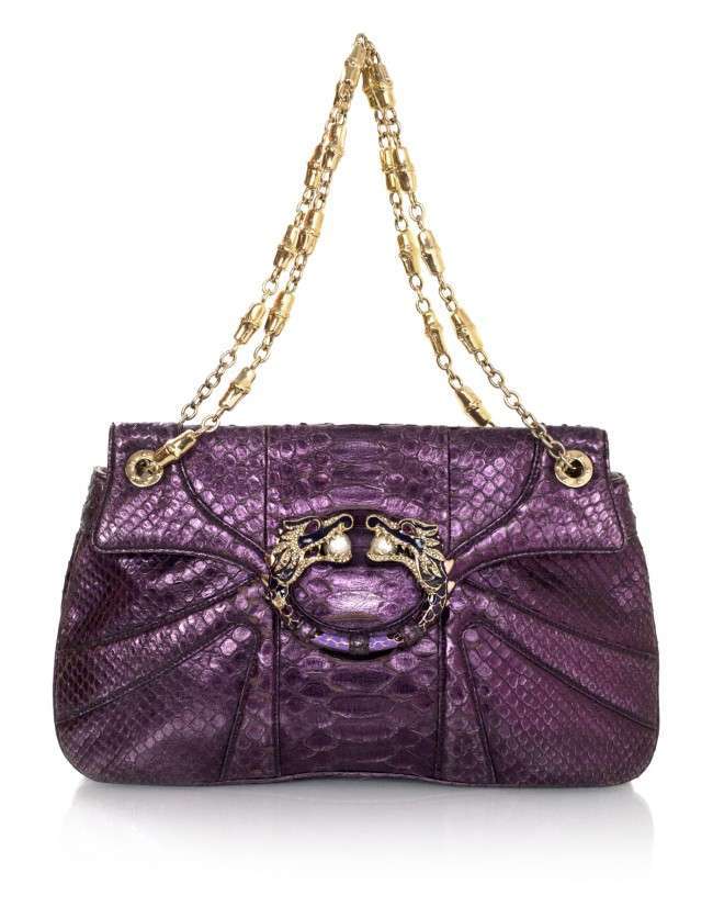 Gucci Purple Python Dragon Bag