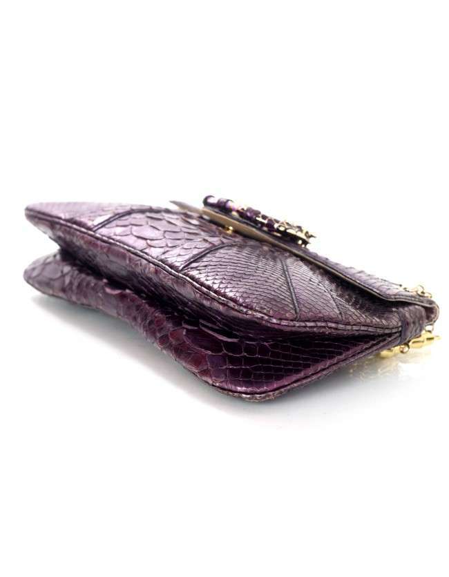 Gucci Purple Python Dragon Bag