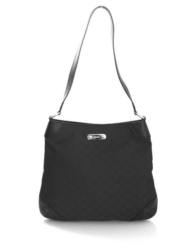 Gucci Black Monogram Shoulder Bag