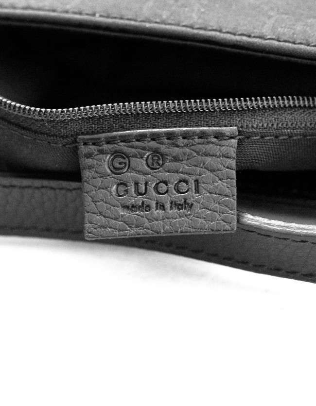 Gucci Black Monogram Shoulder Bag