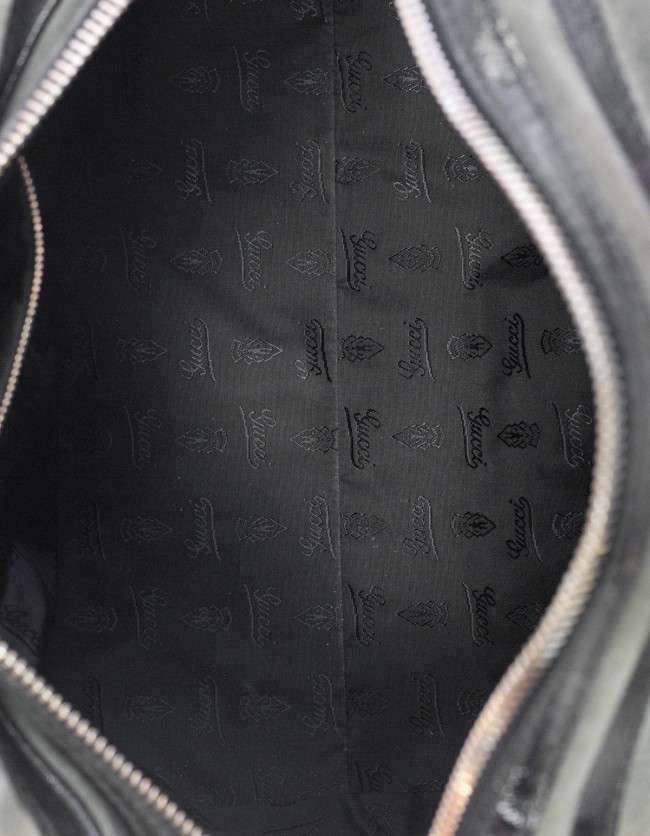 Gucci Grey & Black Aviatrix Hysteria Boston Handle Bag