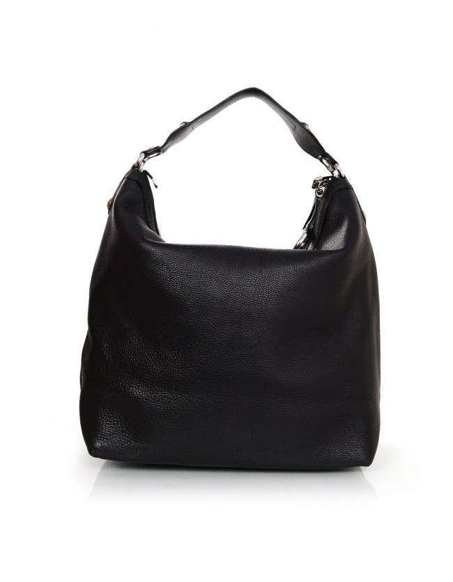 Gucci Black Leather Large Icon Bit Hobo