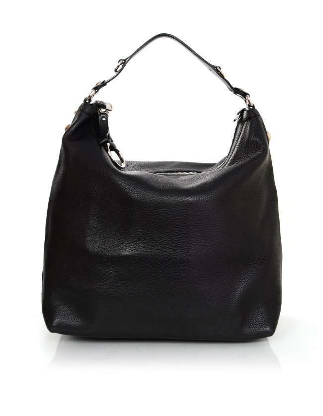Gucci Black Leather Large Icon Bit Hobo
